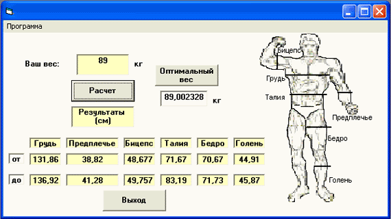 Норма бицепса в 16